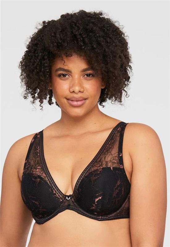 NWT Montelle 34A Enchanted Fashion Mystique Bra in Black/Pecan 9490 131414