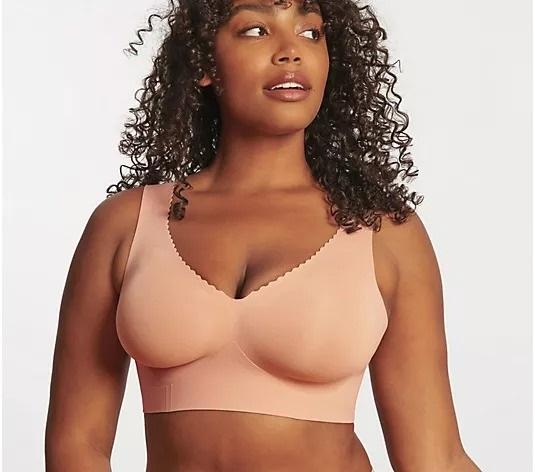 NWT Evelyn Bobbie LG Evelyn Seamless Wirefree Bra Beige 131415
