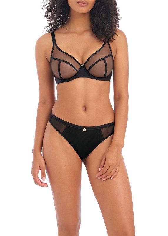 NWT Freya 38D Snapshot High Apex Underwire Sheer Black Bra 131419