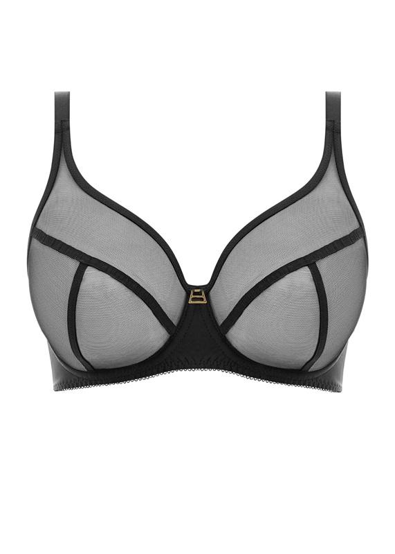 NWT Freya 38D Snapshot High Apex Underwire Sheer Black Bra 131419