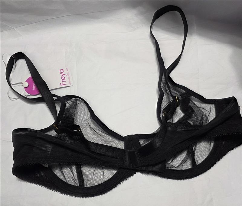 NWT Freya 38D Snapshot High Apex Underwire Sheer Black Bra 131419