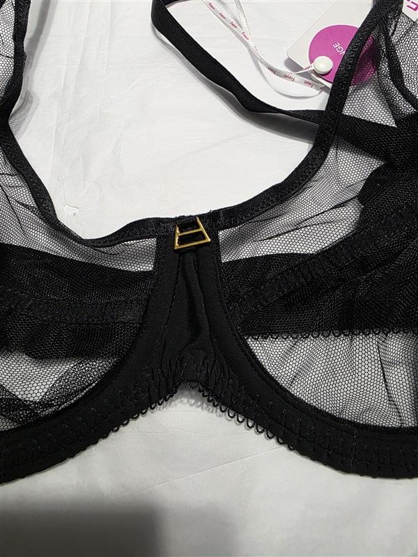 NWT Freya 38D Snapshot High Apex Underwire Sheer Black Bra 131419