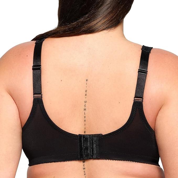 NWOT Glamorise 44g Magic Lift Full Figure Minimizer Bra 1003 Black 131423