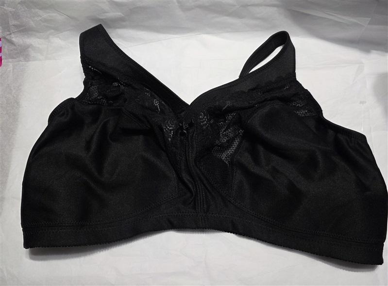 NWOT Glamorise 44g Magic Lift Full Figure Minimizer Bra 1003 Black 131423