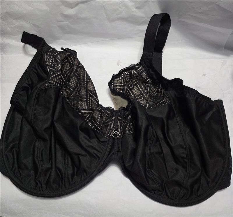 NWOT Elomi 42N Lydia Bandless Plunge Black Bra 131424
