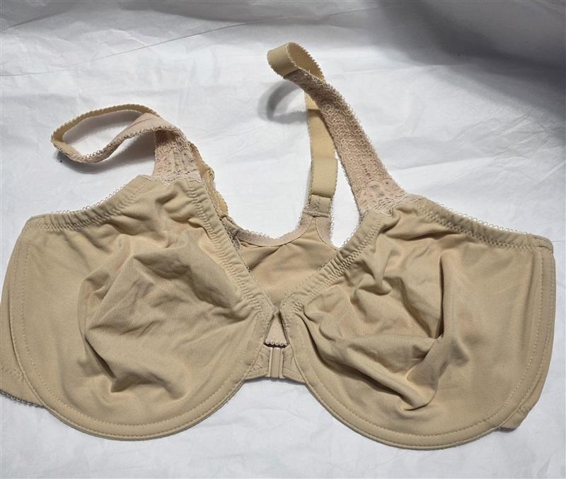 NWOT Wacoal 38DD Soft Embrace Lace Detail Front-Close Bra 851311 Beige 131427
