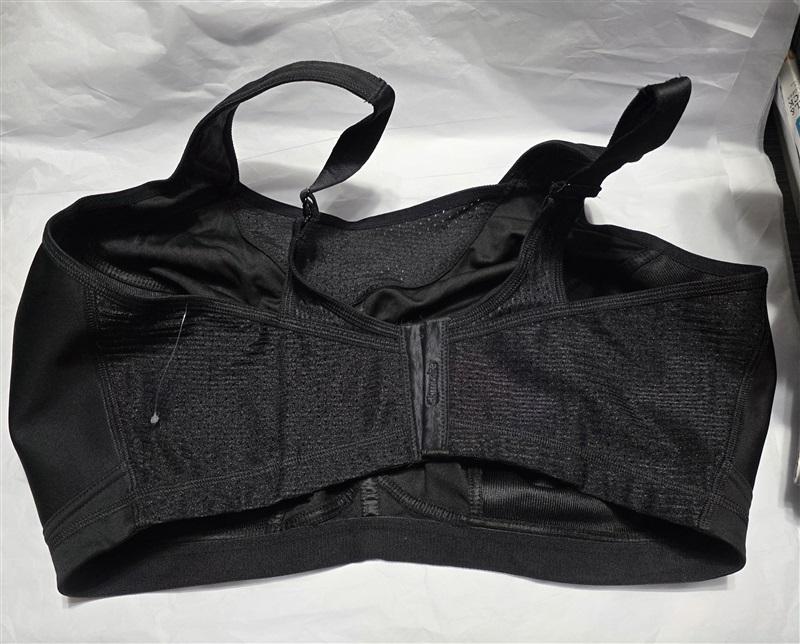 NWOT Glamorise 42H Wirefree High Impact Sports Bra 1067 Black 131429