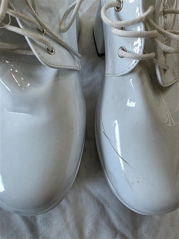 NWOTD 1031 8 Platform Oxfords Tie Heels Shoes White 131466