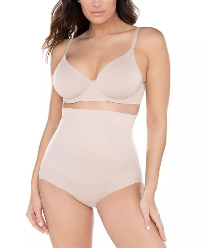 NWT Miraclesuit LG Comfy Curves High-Waist Shaper 2515 Beige 131476