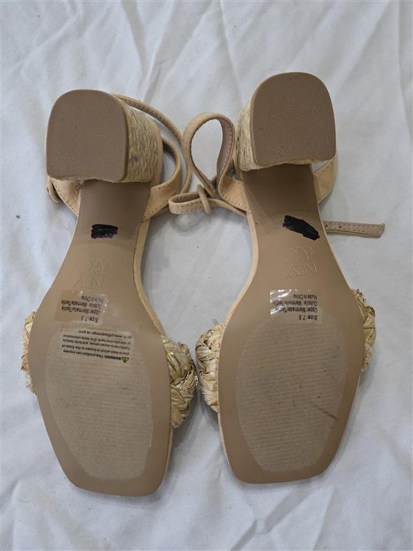 NWOT New York & Company 7.5 Elissa Braided Heeled Sandal Wrap Ankle 131484