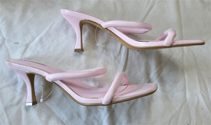 NWOT Express 8 Heeled Slides Sandal Dress Pink 131487