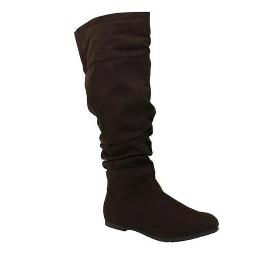 NWOT Rampage 6.5 Britton Slouch Boots Black Faux Suede 131488