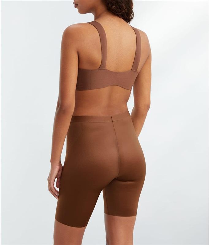 NWT Spanx M Thinstincts 2.0 Mid-thigh Short 10234R Brown 131569