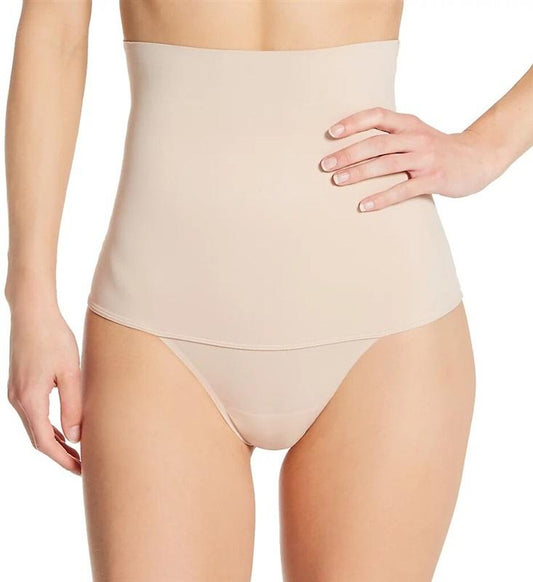 NWOT Miraclesuit XL Comfy Curves High-Waist Thong Shaper 2528 Beige 131578