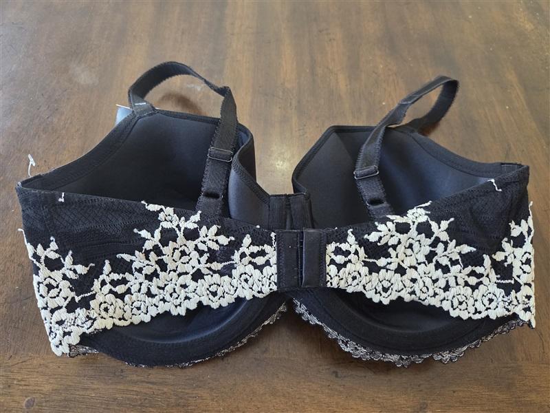 NWT Wacoal 32D Black Embrace Lace Underwire T Shirt Bra 853191 131603