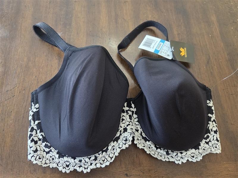 NWT Wacoal 32D Black Embrace Lace Underwire T Shirt Bra 853191 131603