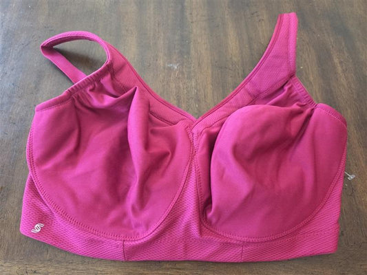 NWOT Glamorise 38H Sports Bra 1006 Superior Support No Wires Pink 131610