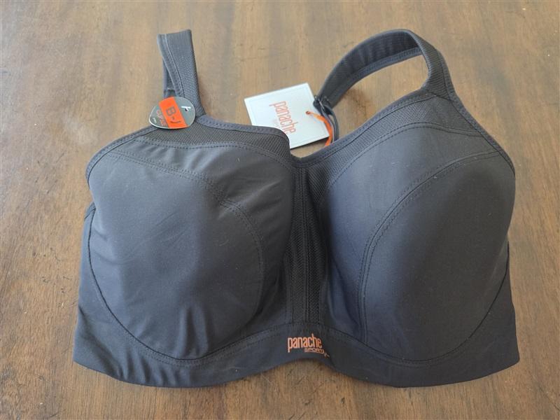 NWT Panache 34FF Full-Busted Underwire Sports Bra 5021 Black 131611