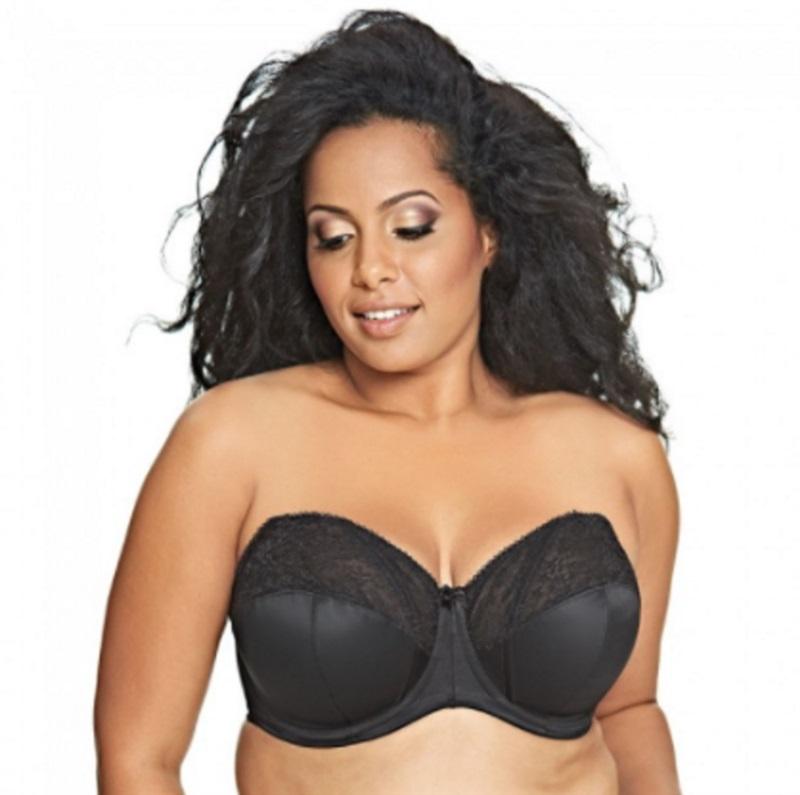 NWT Goddess 42DDD Adelaide Underwire Strapless Bra GD6663 Black 131615