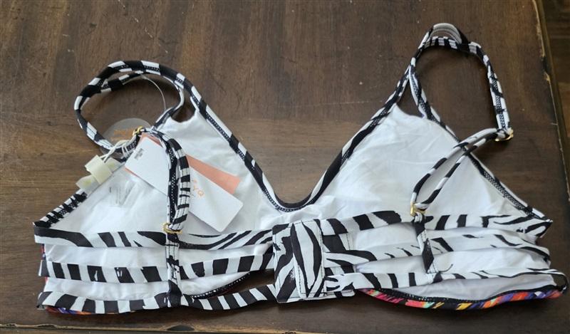 NWT Pilyq D Utopia African Rays Beaded Bralette Bikini Swim Top 131641