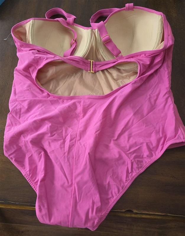 NWT Paramour 4X Underwire Mesh 1PC Swimsuit Pink 131651