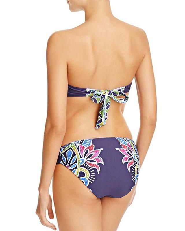 NWOT Trina Turk 10 Lotus Batik Bandeau Bikini Swim Top 131663