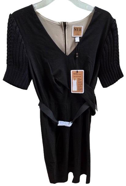 NWT Nue by Shani 8 Belted Knit Sleeve Shapewear Dress Day to Night 131677