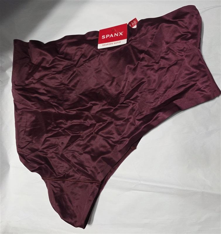 NWT SPANX 1X Shaping Satin Thong Target Shaping Burgundy 131685