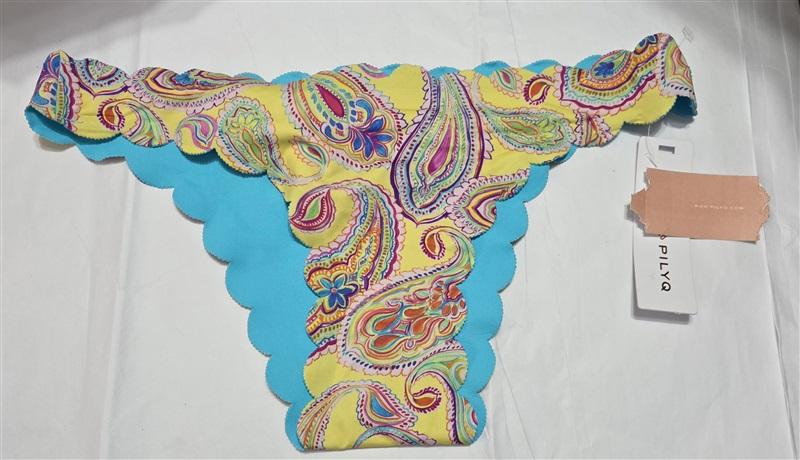 NWT Pilyq M Python Reversible Seamless Wave Teeny Bikini Bottom 131687
