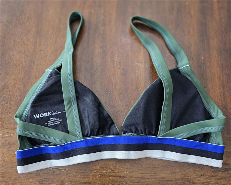 NWOT Lovers & Friends Work SMALL Olive Green Work Out Bra 131698