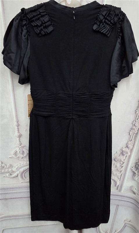 NWT Nue by Shani 6 Victorian Flutter Sleeve Cocktail Dress S457 Black 131725