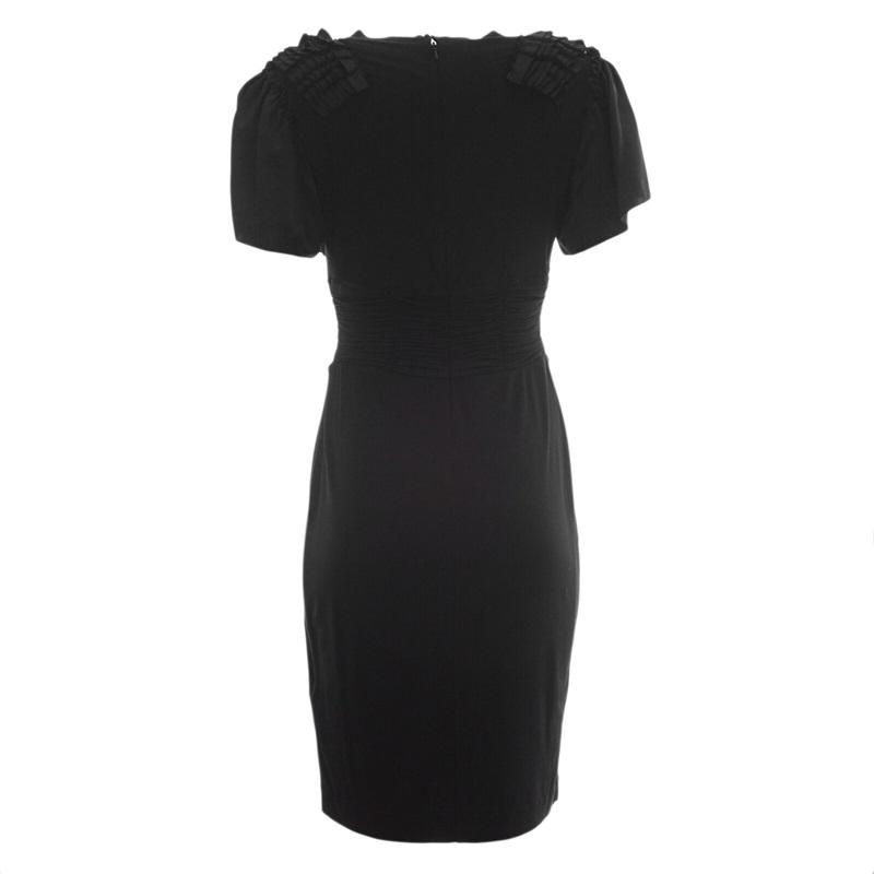 NWT Nue by Shani 2 Victorian Flutter Sleeve Cocktail Dress S457 Black 131726