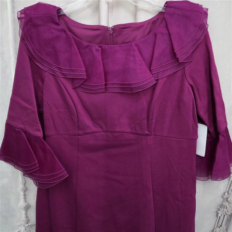 NWT Nue by Shani 6 Fuchsia Portrait Neckline Shapewear Dress 131728