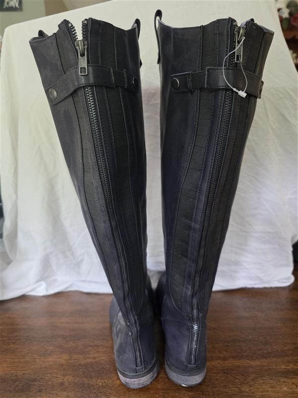 NWOT Lane Bryant 10 W Faux Leather Riding Boots Black 131733