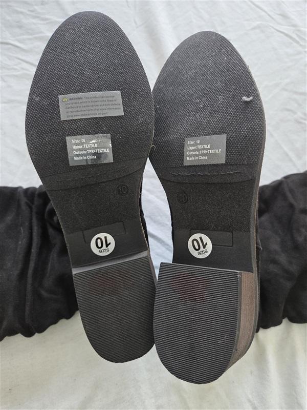 NWOT Olivia Miller 10 Faux Suede Slouch Knee Boot Black 131738