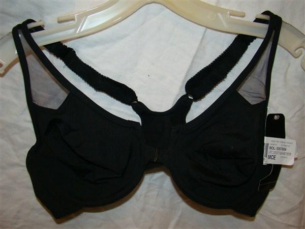 NWT Body by Wacoal 36DD T-Back Cotton Bra 65124 Black 131766