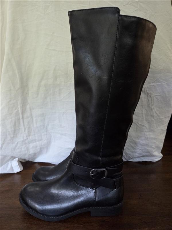 NWOT Style & Co 5.5 Madixe Faux Leather Round Toe Riding Boots 131793