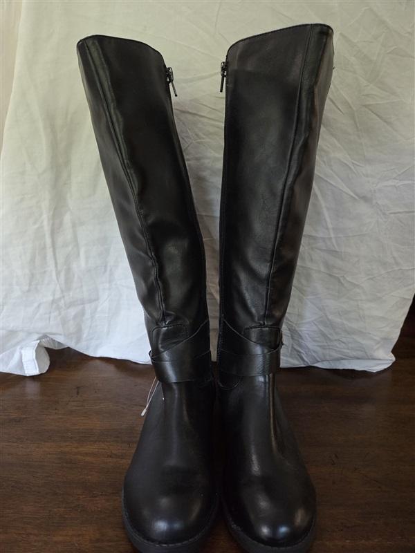 NWOT Style & Co 5.5 Madixe Faux Leather Round Toe Riding Boots 131793