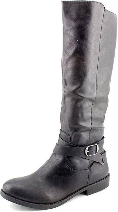 NWOT Style & Co 5.5 Madixe Faux Leather Round Toe Riding Boots 131793