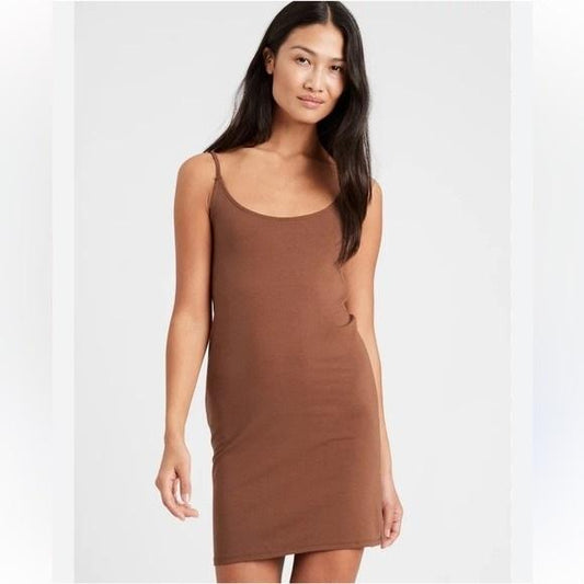 NWOT Banana Republic S Camisole Layering Brown Slip Dress 131804