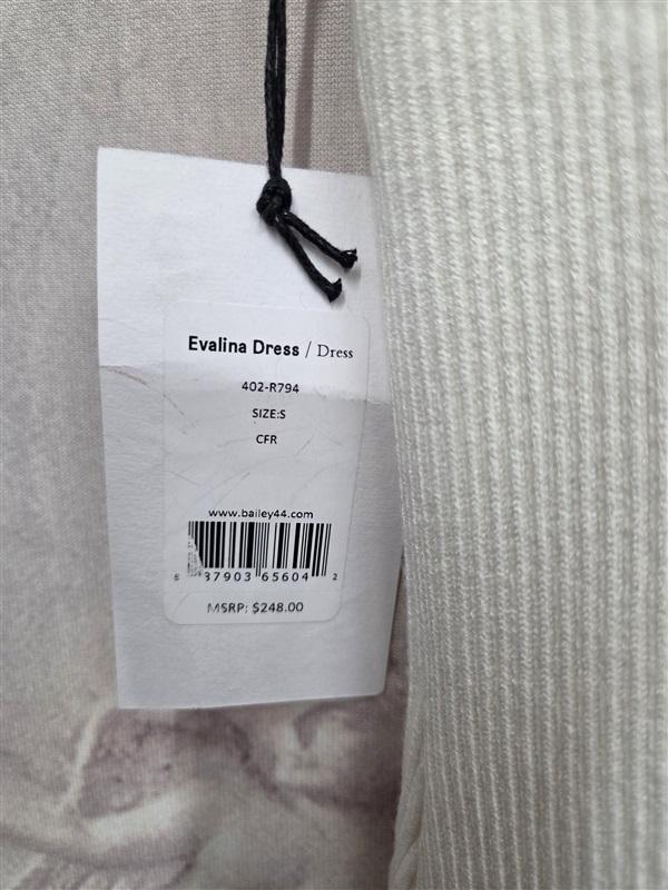 NWT Bailey 44 S Evaline Dress White Eyelet A-Line Lace Sweater Knit 131809
