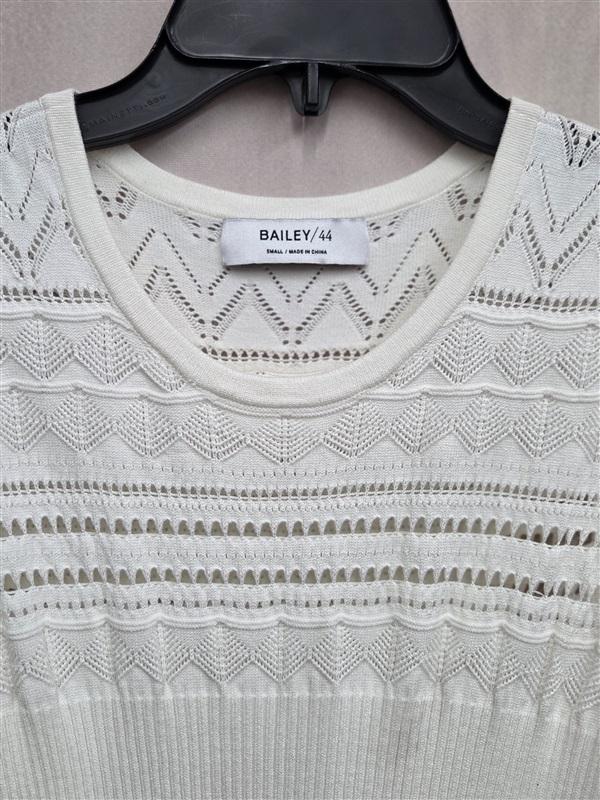 NWT Bailey 44 S Evaline Dress White Eyelet A-Line Lace Sweater Knit 131809