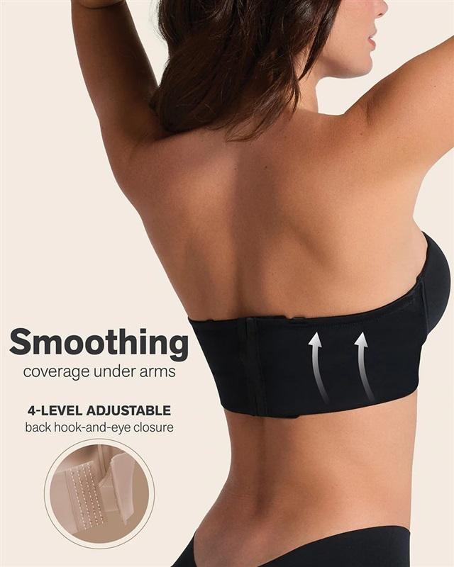 NWT Leonisa 38B Bra 360 Strapless Contouring Bra Black 131827