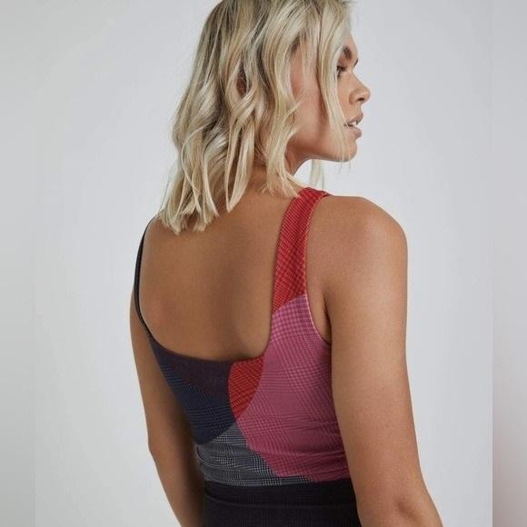 NWT Wear it With Heart XS Thalia Crop Tank Topsy Turvy Plaid 131828