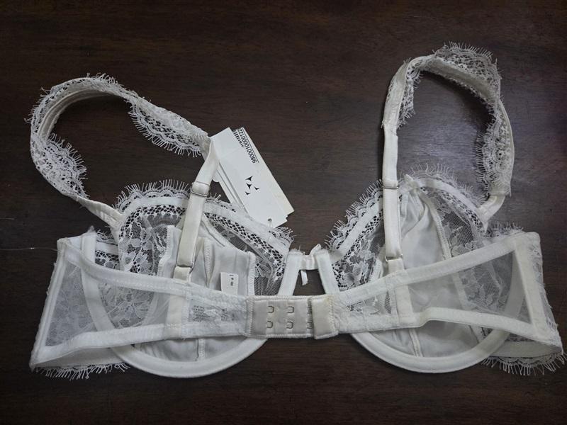NWT Fleu Du Mal 34D Frankie Satin & Lace Balconette Bra White 131832