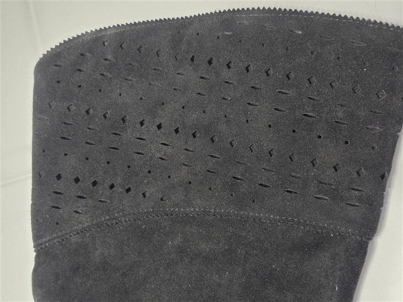 NWOT Seven Dials 6 Dillon Pierced Cuff Equestrian Boots Black Faux Suede 131853