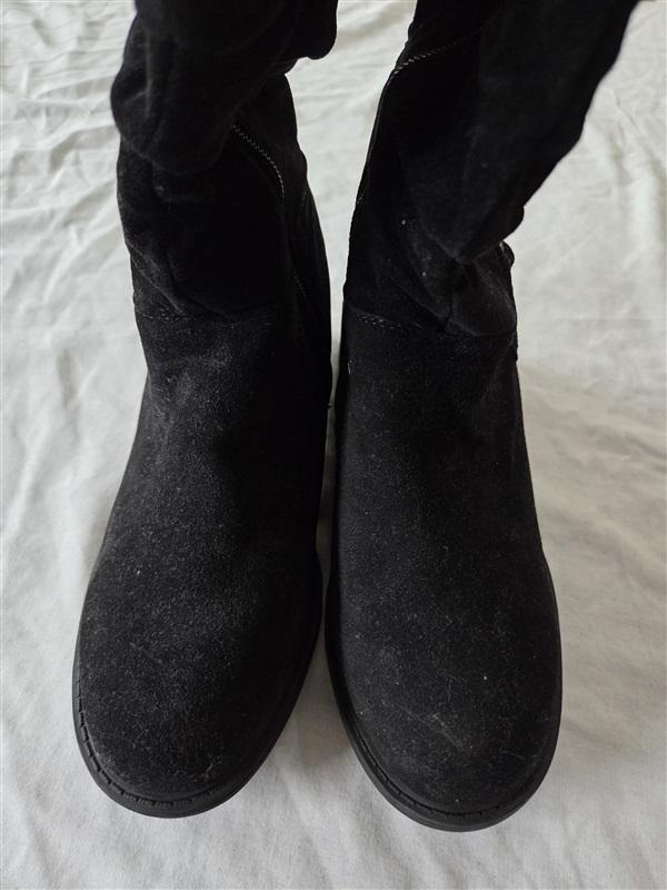 NWOT Bucco 6 Zylea Equestrian Boots Black Faux Suede 131854