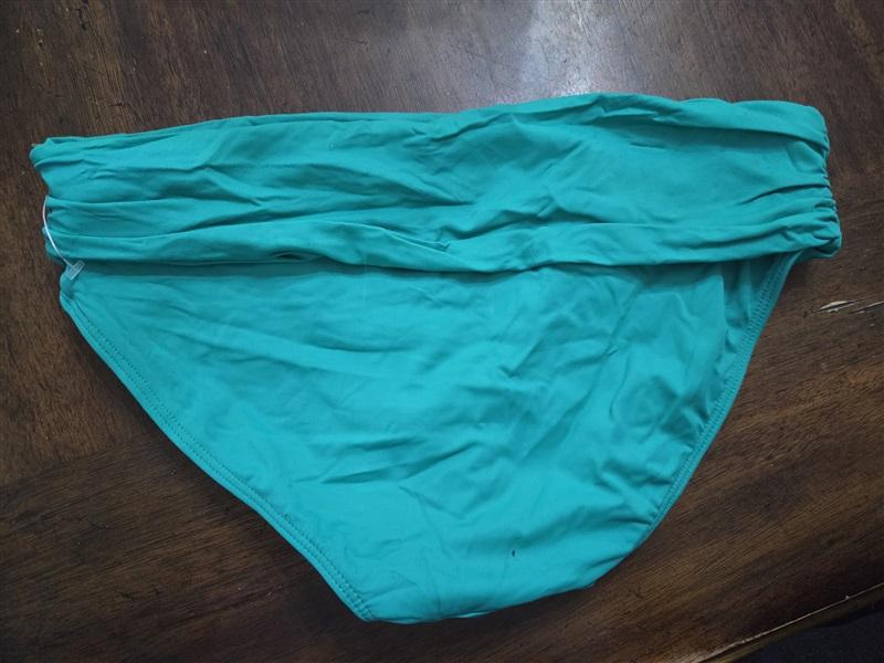 NWTD Ralph Lauren 6 Solid Emerald Green Banded Hipster Bikini Swim Bottom 131855