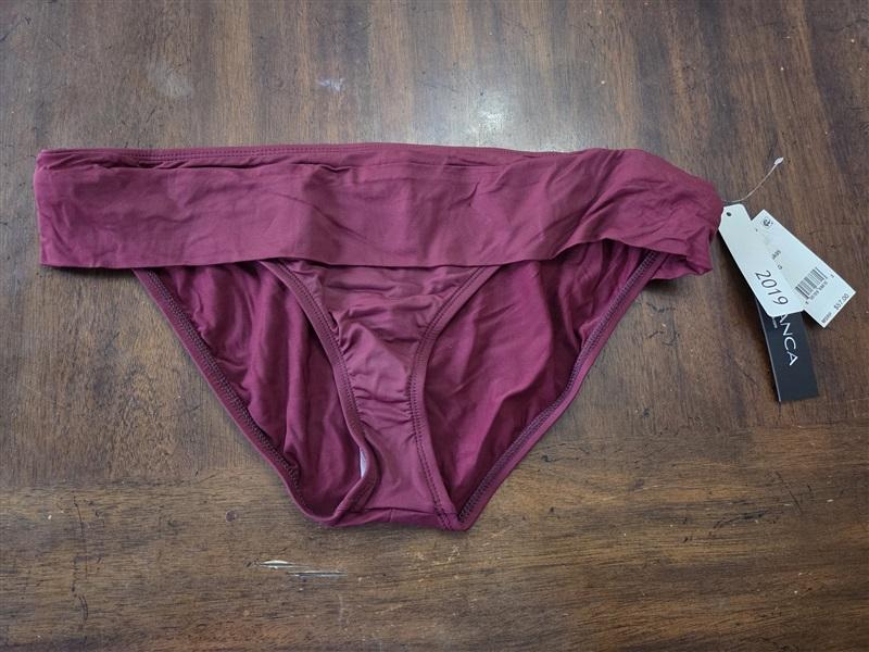 NWOT La Blanca Island Goddess SZ 16 Banded Hipster Bikini Swim Bottoms 131867