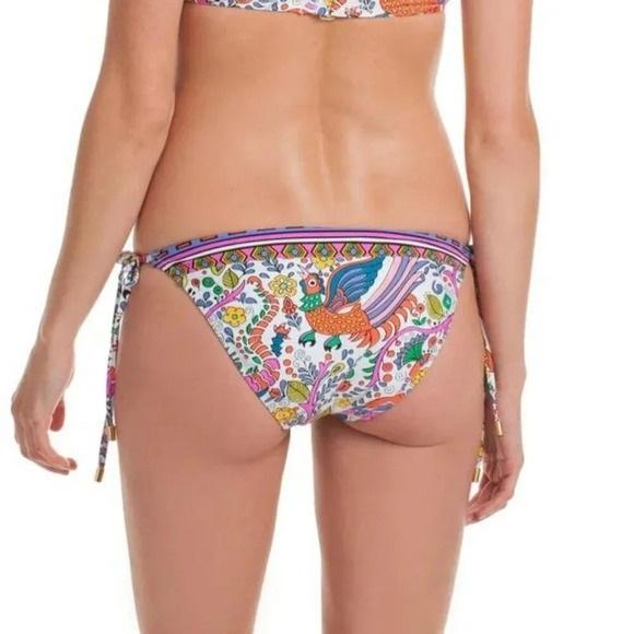 NWT Trina Turk 10 Jungle Beach Tie Side Cheeky Bikini Bottom Swim Suit 131880